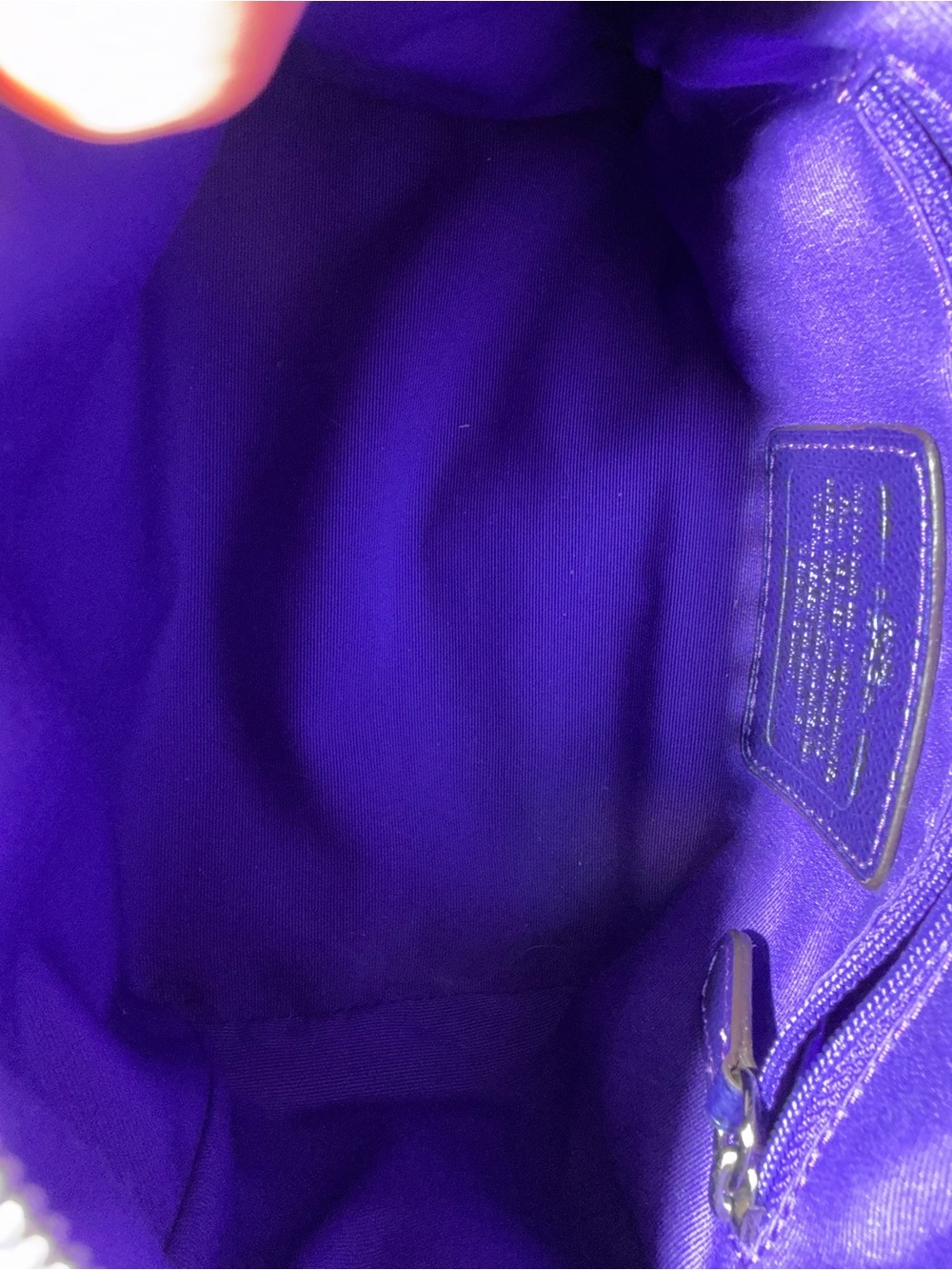 Coach 2015 Metallic Purple Pebbled Leather Mini Bennett satchel F36592 - Picture 8 of 10